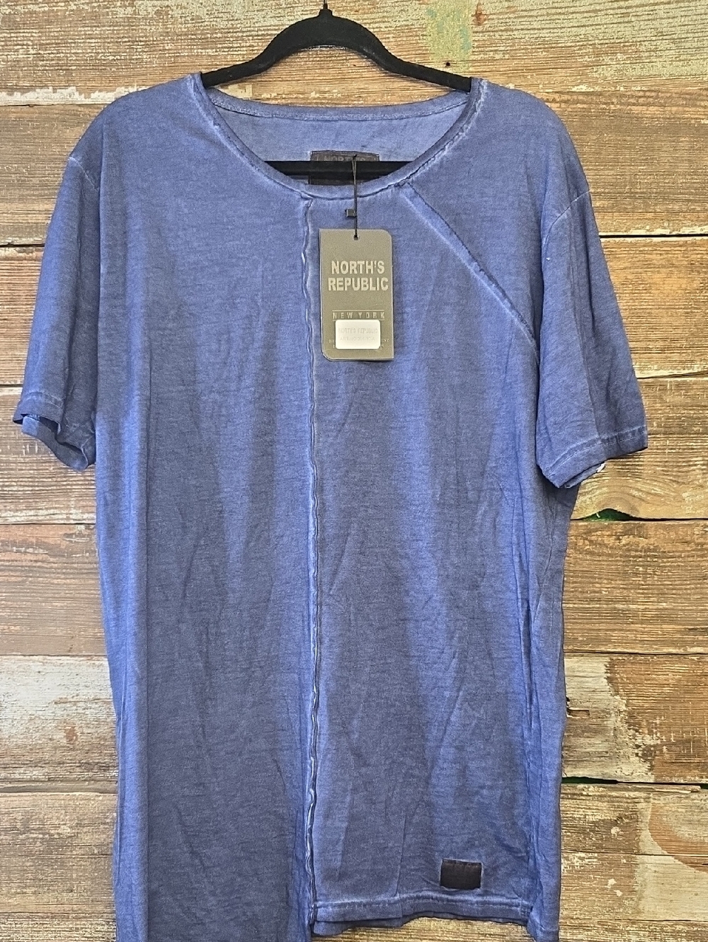 North Republic Men's Indigo Blue Short Sleeve T-Shirt, Size 2X, NWT